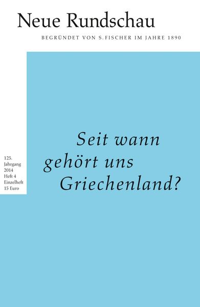 Cover: Neue Rundschau 2014/4