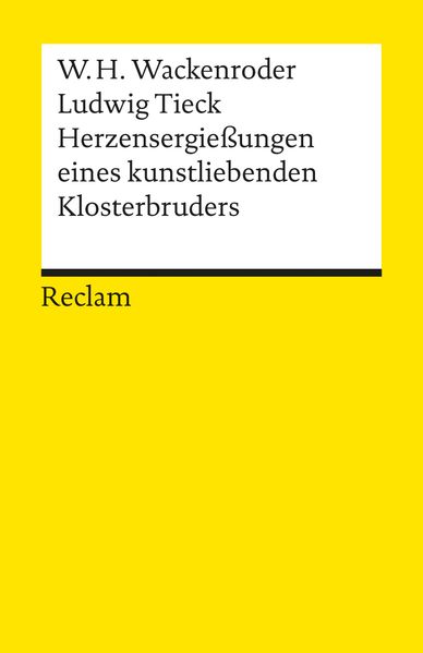Cover: Herzensergießungen eines kunstliebenden Klosterbruders