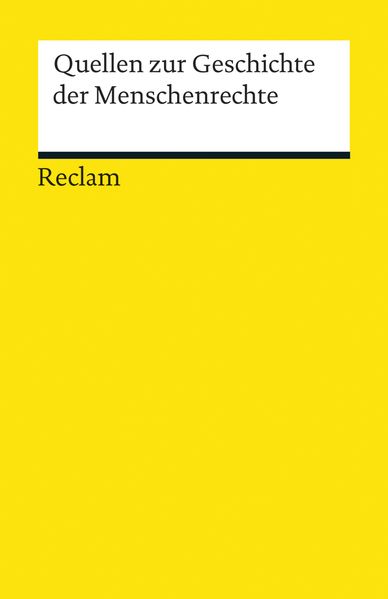 Cover: Quellen zur Geschichte der Menschenrechte