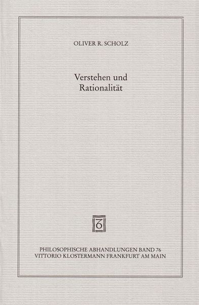 Cover: Verstehen und Rationalität