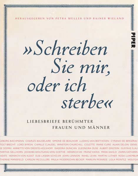 Cover: "Schreiben Sie mir, oder ich sterbe"