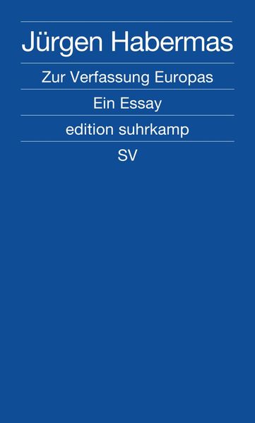Cover: Zur Verfassung Europas
