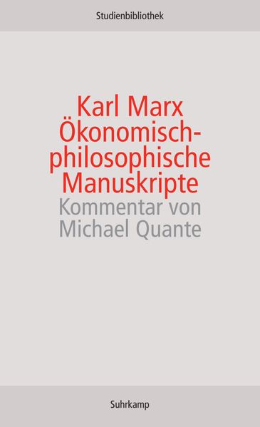 Cover: Ökonomisch-philosophische Manuskripte