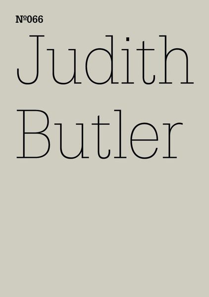 Cover: Judith Butler