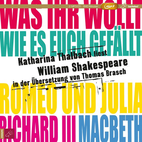 Cover: Katharina Thalbach liest William Shakespeare in der Übersetzung von Thomas Brasch