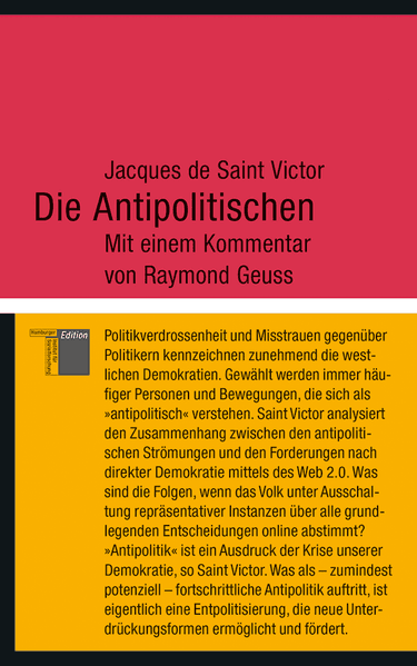 Cover: Die Antipolitischen