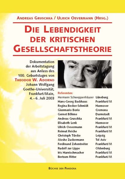 Cover: Die Lebendigkeit der kritischen Gesellschaftstheorie