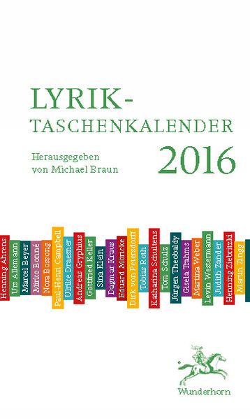 Cover: Lyrik-Taschenkalender 2016