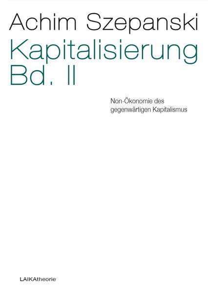 Cover: Kapitalisierung Bd. II