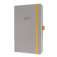 SIGEL L2704 Wochenkalender Linescape 2027 DE, ca. A5, Hardcover, hellgrau/gelb