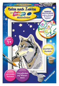 CreArt, Malen nach Zahlen Kinder - Wolfsportrait
