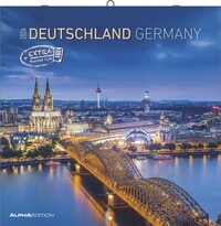 Alpha Edition - Deutschland Kalender 2026 – Wandkalender 30×30 cm mit Deutschlandmotiven & Platz für Notizen, Broschürenkalender mit Ferienterminen, perfekter Bildkalender für Zuhause & Büro
