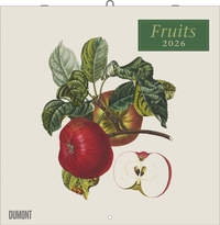 DUMONT - Fruits 2026 – Broschüren-Wandkalender 30 x 30 cm mit historischen Obst-Illustrationen von Pierre Antoine Poiteau, Retro-Dekoration für Küche & Esszimmer