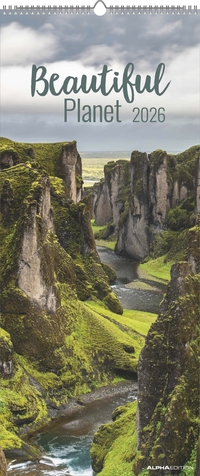 Alpha Edition - Beautiful Planet Kalender 2026 – Wandkalender 30×70 cm mit internationalen Naturfotografien von Robert Haasmann, großformatiger Fotokalender für Landschafts- & Reisefans