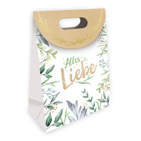 TRÖTSCH - Geschenktasche mit Verschluss medium Natur