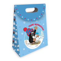 TRÖTSCH - Der kleine Maulwurf Geschenktasche mit Verschluss Winter medium