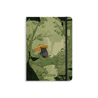 matabooks – Nachhaltiges A5 Notizbuch/Tagebuch/Bullet Journal/Schreibheft/Notebook aus Süßgraspapier – Nari Farbe: Forest Green (punktiert)