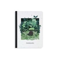 matabooks – Nachhaltiges A6 Notizbuch/Skizzenbuch/Tagebuch/Bullet Journal/Schreibheft aus Graspapier – Samenbuch Farbe: Rainy Green