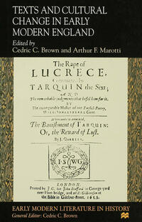 Texts and Cultural Change in Early Modern England