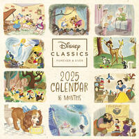 Pyramid – Disney Classics 2025 Broschürenkalender, 30x30cm, Monatskalender für Fans der Disney-Klassiker, Wandkalender mit bunten Illustrationen, nachhaltig nur mit Papierumschlag