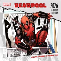 Pyramid - DEADPOOL 2026 – Broschürenkalender 30×30 cm mit Marvel-Artworks – Wandkalender für Fans des schrägen Antihelden & schwarzen Humors