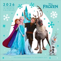 Pyramid International - FROZEN 2026 – Broschürenkalender 30×30 cm (aufgeklappt 30×60 cm) mit 12 Disney-Motiven von Elsa, Anna, Olaf & Kristoff, Wandkalender für Kinder & Frozen-Fans