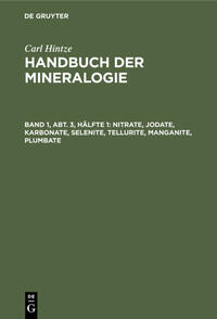 Nitrate, Jodate, Karbonate, Selenite, Tellurite, Manganite, Plumbate