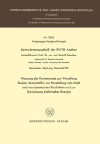 Nutzung der Kernenergie zur Veredlung fossiler Brennstoffe, zur Herstellung von Stahl und von chemischen Produkten und zur Gewinnung elektrischer Energie