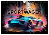 Coole KI-generierte SPORTWAGEN (Wandkalender 2025 DIN A4 quer), CALVENDO Monatskalender