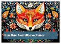 Lustige Waldtiere (Tischkalender 2025 DIN A5 quer), CALVENDO Monatskalender