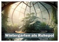 Wintergärten als Ruhepol (Wandkalender 2025 DIN A2 quer), CALVENDO Monatskalender