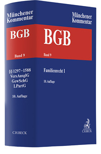 Münchener Kommentar zum Bürgerlichen Gesetzbuch Bd. 9: Familienrecht I, §§ 1297-1588, Versorgungsausgleichsgesetz, Gewaltschutzgesetz, Lebenspartnerschaftsgesetz