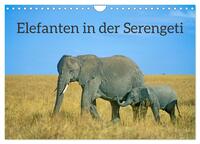 Elefanten in der Serengeti (Wandkalender 2025 DIN A4 quer), CALVENDO Monatskalender