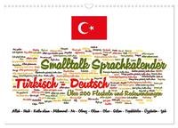 Smalltalk Sprachkalender Türkisch-Deutsch (Wandkalender 2025 DIN A3 quer), CALVENDO Monatskalender