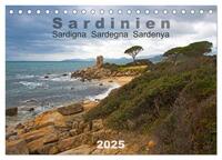 Sardinien Sardigna Sardegna Sardenya 2025 (Tischkalender 2025 DIN A5 quer), CALVENDO Monatskalender