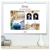 Graz - eine Stadt mit Flair (hochwertiger Premium Wandkalender 2025 DIN A2 quer), Kunstdruck in Hochglanz