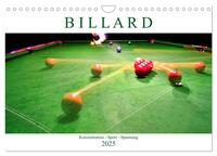 Billard. Konzentration - Sport - Spannung (Wandkalender 2025 DIN A4 quer), CALVENDO Monatskalender