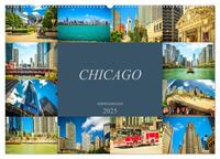 Chicago Impressionen (Wandkalender 2025 DIN A2 quer), CALVENDO Monatskalender
