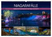 NIAGARAFÄLLE Idyllische Impressionen bei Tag und Nacht (Wandkalender 2025 DIN A2 quer), CALVENDO Monatskalender