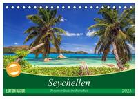 Seychellen – Traumstrände im Paradies (Tischkalender 2025 DIN A5 quer), CALVENDO Monatskalender