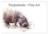 Tierportraits - Fine Art (Wandkalender 2025 DIN A3 quer), CALVENDO Monatskalender
