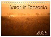 Safari in Tansania (Tischkalender 2025 DIN A5 quer), CALVENDO Monatskalender