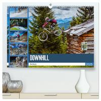 Downhill Action (hochwertiger Premium Wandkalender 2025 DIN A2 quer), Kunstdruck in Hochglanz