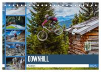 Downhill Action (Tischkalender 2025 DIN A5 quer), CALVENDO Monatskalender