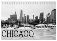 Icy Chicago (Tischkalender 2025 DIN A5 quer), CALVENDO Monatskalender