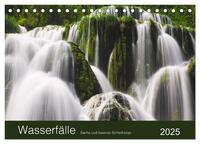 WASSERFÄLLE - Sanfte und tosende Schönheiten (Tischkalender 2025 DIN A5 quer), CALVENDO Monatskalender