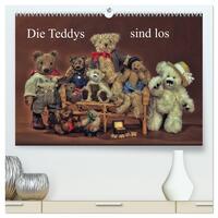 Die Teddys sind los (hochwertiger Premium Wandkalender 2025 DIN A2 quer), Kunstdruck in Hochglanz