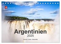 Argentinien, Gauchos - Anden - Wasserfälle (Tischkalender 2025 DIN A5 quer), CALVENDO Monatskalender