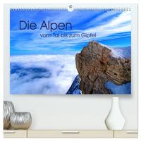 Die Alpen – vom Tal bis zum Gipfel (hochwertiger Premium Wandkalender 2025 DIN A2 quer), Kunstdruck in Hochglanz