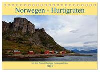 Norwegen - Hurtigruten (Tischkalender 2025 DIN A5 quer), CALVENDO Monatskalender